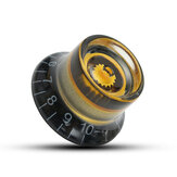 1PC Μαύρες χρυσές πλαστικές ρυθμιστικές κουμπιά έντασης ήχου και ταχύτητας για κιθάρα Les Paul