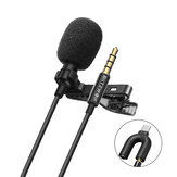 BlitzWolf CM1 Mini 3.5MM Omnidirezionale Lavalier Cardioid Microfono Microfono HiFi con riduzione del rumore per YouTuBe Live Broadcasting SLR fotografica Registrazione DJI OSMO Action Sports