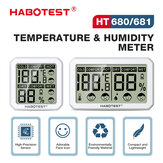 HABOTEST HT680/HT681 Thermometer Hygrometer Weather Station Mini Thermometer Living Room LCD Digital Temperature Humidity Meter