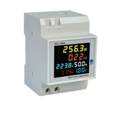 Цифровой однофазный счетчик электроэнергии AC40V ~ 450V 100A Тестер мониторинга электропотребления