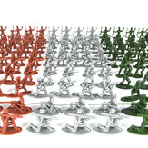 100-teiliges Set mit Miniaturzubehör für Spielzeug, das eine Szene mit Kriegsspielzeugen im militärischen Stil simuliert für Jungen