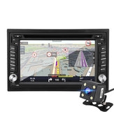 6.2 بوصة 2 Din Wince Car DVD Player FM Radio GPS SAT NAV bluetooth with rear الة تصوير