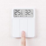 2021 Nouvelle version Xiaomi Mijia Bluetooth Mesh Interrupteur mural intelligent Capteur de température et d'humidité Thermomètre Hygromètre Lumière Télécommande sans fil 3 Interrupteurs à clé MI Home