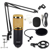 Kit microphone à condensateur BM800 Pro avec support à bras ciseaux pour suspension en studio avec filtre
