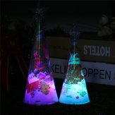 Рождественская вечеринка, домашняя декорация, 3D-мини-цветная светодиодная лампа в виде елочки, подарок для детей