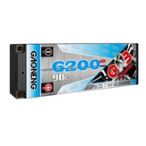 Batterie Gaoneng GNB 7.4V 6200mAh 90C 2S Lipo avec connecteur T/TRX/XT60 pour voiture RC