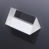 منشور بزجاج بلوري مثلث ثلاثي مزدوج 5 سم لتعليم الفيزياء وتصوير الضوء الطيفي