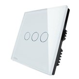 Livolo White Crystal Glass Touch Panel Switch VL-C303-61 AC110-250V
