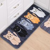 Honana WX-47 Adorables tapis de sol animaux, mignon chat, salle de bain, cuisine, tapis anti-dérapant pour salon