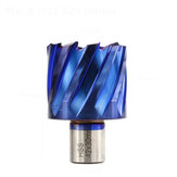 Drillpro Diametro di taglio da 12 a 42 mm Trapano a nucleo per foro HSS con gambo Weldon Rivestito in blu nano Taglierino anularePunta trapano per metallo