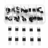 50pcs Transistor TO-220 Power Transistor Assortment Kit Three Pin Transistors Voltage Regulator Transistor Kit