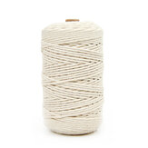 3/4//6mm Makramee-Seil Naturbeige, gedrehter Baumwollkordel, handgefertigt