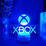 Xbox Game Иконка 3D Иллюзия Лампа Игровая Комната Настольный Компьютер LED Сенсорные Огни Изменяющие Цвет Подсветка Комнаты