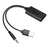 Κοινόχρηστη 12V Μονάδα Προσαρμογέα Bluetooth αυτοκινήτου AUX-IN AUX Καλώδιο Ήχου Ασύρματο Ραδιόφωνο Stereo USB 3.5MM Jack Plug