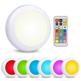 LED Cabinet Light  RGB Color Puck Night Lights Dimmable Under Shelf Kitchen Counter Lighting with Remote Controller