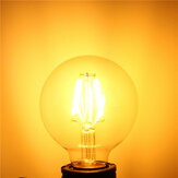 G80 E27 6W Warm Wit COB LED-lampen met Retro Edison-filament 220V