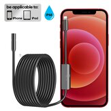 Endoscope Camera For iPhone APPLE 8MM Cars Endoscopic Hard Line IP68 Waterproof 8 LEDs Borescope Inspection For iPhone For iOS