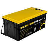 Gokwh 12V 200ah LCD Box di storage energetico 2560Wh Batteria al litio per energia solare LiFePO4(LFP) per RV, barca e casa