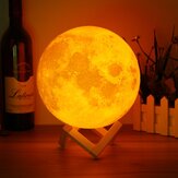 18cm Αισθητήρας αφής 3D φεγγάρι επιτραπέζια λάμπα USB Αλλαγή χρώματος LED Luna Night Light Παιδικό δώρο
