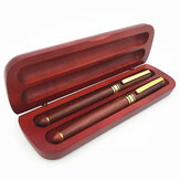 Caneta-tinteiro Maple de 0.5mm com ponta fina e caixa de madeira para escrita em artigos de papelaria