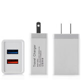 Cargador de viaje USB Dual US EU 5V 2.4A Adaptador de corriente para teléfono inteligente tablet PC