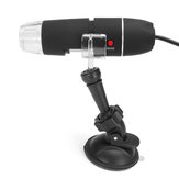 Microscopio digital USB de 1000X con cámara de video boroscopio de 8 LED y soporte