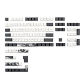 124 مفتاحًا لوحة الحبر الصينية PBT Keycap Set OEM الملف الشخصي Sublimation Keycaps للوحات المفاتيح الميكانيكية
