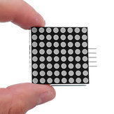 Módulo de Display de Matriz de Pontos LED OPEN-SMART 8x8, sem emenda, de 5 peças, matriz de pontos LED vermelha F5, com interface SPI