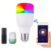 E27 لمبة ذكية LED قابلة للتعتيم بتطبيق واي فاي RGBW بقوة 7 واط لـ Alexa Google Home AC85-265V