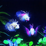 Künstliche Glühende Aquarium-Löwenfischverzierung im Dunkeln, Quallen-Dekoration für Fischtanks