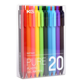 KACO PURE 20Pz/lotto Pennarelli a gel colorati 0.5mm Pennarelli inchiostro gel multicolore Tipo di pressione Penna da scrittura Articoli di cancelleria per ufficio e scuola