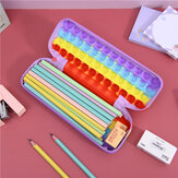 Bubble Silicone Pencil Case Stressabbau Bubble Sensorik Stifthalter Aufbewahrungstasche Fidget-Spielzeug für Schüler Teenager Saisonale Geschenke für die Schule