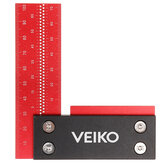 VEIKO 100mm/4Inch Χάρακας ξυλουργικής από κράμα αλουμινίου Τετράγωνο ακρίβειας Εγγυημένος χάρακας μετρήσεων ταχύτητας T για μέτρηση