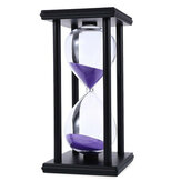 Temporizador de ampulheta de 60 minutos Relógio de cronometragem de ampulheta Contagem regressiva Decorações de escritório Moldura preta