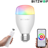 BlitzWolf® BW-LT27 AC100-240V RGBWW+CW 9W E27 Okos LED izzó Alexa és Google Asszisztens támogatással + IR távirányító