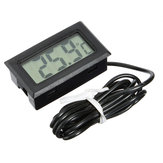 10 Adet Mini LCD Dijital Termometre Akvaryum Balık Tankı Buzdolabı Sıcaklık Ölçüm Için 79 cm Probe -50 ° C ila 110 ° C