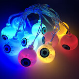 Halloween-LED-Lichterkette für die Hausdekoration, warmweiß