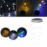 1M 10LEDs Zonne-energie Glazen Pot Deksel Inzet Fee String Licht voor Tuin Kerstfeest