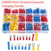 1200Pcs Assortiment de connecteurs de fil électriques isolés Connecteurs Set de sertissage