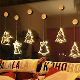Светильник на батарейке для Рождественского праздника на окно с присосками, украшенный светодиодами для дома, внутреннее освещение, распродажа новогодних украшений