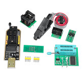 Programator USB EEPROM BIOS CH341A + klips SOIC8 + adapter 1.8 V + adapter SOIC8 do serii 24 25 Flash