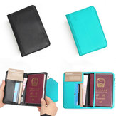 RFID Bloccare il titolare del passaporto in cuoio dell'unità di elaborazione 9 portafoglio della carta di credito dell'alloggiamento Travle raccoglitore