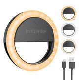 BlitzWolf® BW-SL0 Pro LED Anillo de luz Luz de relleno con clip Mini luces portátiles para selfies 600 mAh 1000 lúmenes Luces para selfies de alto brillo