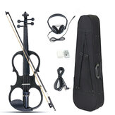 4/4 Violão elétrico Full Size Basswood com fone de ouvido de conexão e Caso para iniciantes