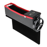 Carroregador USB para carro Caixa de armazenamento da fenda do assento lateral direito do carro Organizador Porta-copos
