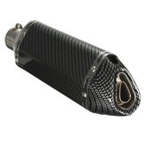 Tubo de escape de fibra de carbono para motocicleta de 38-51 mm con silenciador DB extraíble