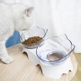15 Grados Cuencos Elevados para Mascotas Plástico Inclinado Tazón Elevado para Comida y Agua de Gatos Cuidado de Mascotas