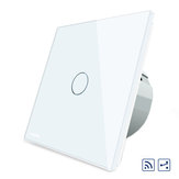 Interfaccia touch panel in vetro bianco Livolo e interruttore EU remoto VL-C702SR-11