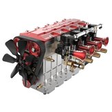 TOYAN FS-L400 RC Engine Model DIY Assembly Kit 14cc Inline Four-Cylinder Four-stroke Water-cooled Nitro Engine for 1/8 1/10 1/12 1/14 RC Car Ship Airplane