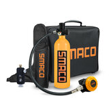 SMACO S400+ Cilindro de Oxigênio de Mergulho de 1L, Equipamento de Tanque de Ar, Regras Respiratórias, Conjunto de Respirador D